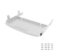 SBJKLYRN Tastiera con Supporto， Vassoio Porta Tastiera Estraibile Nero/Bianco con Guide, Supporto ergonomico for Il Gomito Estensibile for scrivania, miglioramento della Postura, allevia F