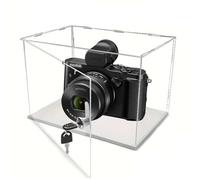 SBJKLYRN Vetrina trasparente， Espositore for esposizione al dettaglio, contenitore sicuro, organizer antipolvere da banco for macchina fotografica/souvenir(20cm(8") x20cm(8") x20cm(8"))