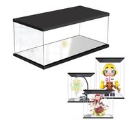 SBJKLYRN Vetrina trasparente， Vetrina antipolvere con base a specchio, organizer for cristalli/fossili/pietre(60cm(24") x60cm(24") x50cm(20"))