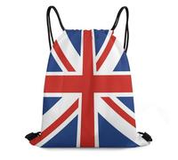 SBKGBIEHG Zaino con chiusura a cordoncino con bandiera dell'Illinois, per sport, palestra, impermeabile, per donne e uomini, Bandiera Union Jack, 35*42cm