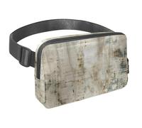 Sblocca avventure illimitate con il nostro marsupio da viaggio premium per uomini e donne, una borsa a tracolla per corsa, passeggiate, escursionismo e ciclismo, texture vintage screziata bianca,