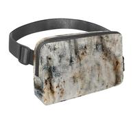 Sblocca avventure illimitate con il nostro marsupio da viaggio premium per uomini e donne, una borsa a tracolla per corsa, passeggiate, escursionismo e ciclismo, texture vintage screziata bianca,