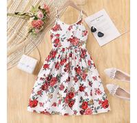 Sblocca il dolce codice estivo! Questo vestito floreale per ragazze presenta stampe vivaci e una gonna fluente, comodo e morbido, rendendo la tua piccola dea dell'attenzione. 8Y,9Y,10Y,11Y,12YFloreale
