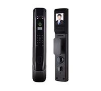 Sblocco remoto del telefono cellulare con fotocamera scheda di impronte digitali chiave password serratura intelligente completamente automatica (colore: nero24) (nero30)