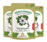SBM Bacopa Monnieri Estratto Capsule 14.000mg 100% Vegan Supporto Focus