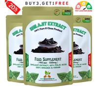 SBM Himalayan Shilajit 550mg Estratto 100% Biologico 50% Acido Fulvico