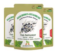 SBM Integratori Vegan in Capsule Vitamina D3 1000IU & C, Acai, Supporto Immunità