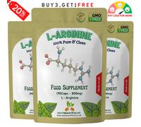 SBM L-Arginine 800mg Supporto Muscoli & Allenamento Energie Naturali Veg Caps