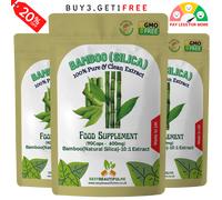SBM Natural Silica 6000mg Capsule Estratto di Bamboo per Capelli, Unghie, Pelle
