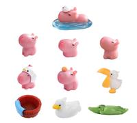 SBOACXC 10Pcs Capibara Figure, Capibara Figures Model, Micro Paesaggio Capibara, Mini Capibara Figure, per Bambini Festa di Compleanno, Desktop Decorazione (rosa)