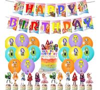 SBOACXC 30PCS Rain Palloncini Birthday Decoration Supplies Rainbow Compleanno Decorazione Rain Decorazioni a Tema Adatto Torte per per Feste di Anniversario Bandiere di Palloncini