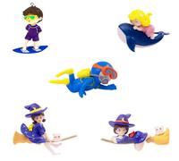 SBOACXC Strega Figure Toys, 5 Pezzi Strega Mini Figurine,Decorazioni per Acquario, Strega Cake Topper Set, Strega PVC Figure, decorazione luminosa per acquario per casa e ufficio