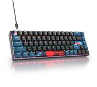 SbocKeeb 65% Tastiera Meccanica Gaming, 68 Tasti Compact Mini Tastiera 60 Percento Retroilluminazione LED,Cablato Tastiera Gaming USB, Americana QWERTY, per PC, Mac, Office, Gaming