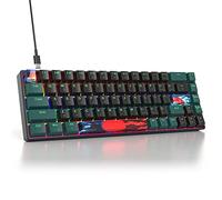 SbocKeeb 65% Tastiera Meccanica Gaming, 68 Tasti Compact Mini Tastiera 60 Percento Retroilluminazione LED,Cablato Tastiera Gaming USB, Americana QWERTY, per PC, Mac, Office, Gaming