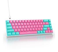 SbocKeeb 65% Tastiera Meccanica, Mini Tastiera Gaming 60 Percento Bianca 68 tasti, Wired Tastiera Compatta, American QWERTY interruttore lineare rosso per PC Windows/Laptop/Mac