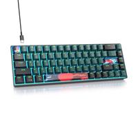 SbocKeeb 65% Tastiera Meccanica, Mini Tastiera Gaming 60 Percento Bianca 68 tasti, Wired Tastiera Compatta, Layout American QWERTY interruttore lineare rosso per PC Windows/Laptop/Mac