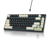 SbocKeeb Tastiera 75 Percento Meccanica Wireless,USB/Bluetooth/2.4G,Retroilluminata RGB, Creamy Keyboard TKL Tastiera Compatta da Gaming con Knob Hot-swap per PC,MAC Layout QWERTY americano