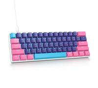 SbocKeeb Tastiera da gaming 60%, Wired RGB Tastiera meccanica America QWERTY, Mini 61 tasti USB Tastiera Anti-Ghosting per PC Gamer Typist, GS61 RGB-61 Meitao