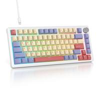 SbocKeeb Tastiera meccanica da gioco personalizzata al 75% dal suono cremoso con interruttore lineare, tastiera da gioco thocky cablata RGB 75% macro sostituibile a caldo per Windows Mac PC laptop