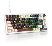 SbocKeeb Tastiera meccanica da gioco personalizzata al 75% dal suono cremoso con interruttore lineare, tastiera da gioco thocky cablata RGB 75% macro hot swap per Win Mac PC laptop (interruttore