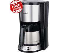 Sboly Macchina da Caffè con Caffettiera Termica in Acciaio Inox, SYCM 9110- 240V
