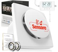 SBONNI 3 Velocità Aspiratore bagno con Sensore Umidità, Sensore Temperatura, Timer - Automatico Estrattore Aria 100mm - Silenzioso Potente Ventola aspirazione bagno WC cantina P117 (senza telecomando)