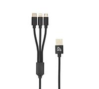 SBOX 268326 Multi Cavo di Ricarica da USB tipo A a USB-C MicroUSB e 8-pin 1m Nero Nero