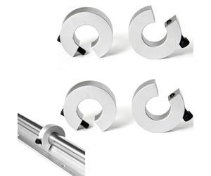 SBR20 - Set di 4 fermagli lineari SBR, anello di fissaggio lineare da 20 mm, per binario lineare SBR20, parti CNC, strumento di limitazione dell'albero, anello di fissaggio in lega di alluminio