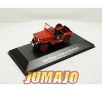 SBR4 1/43 IXO DéAgostini Véhicules Brésil Jeep Willys Pompiers "fire engine"