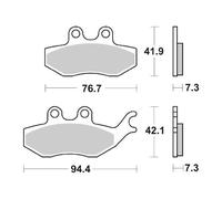 SET PASTIGLIE FRENO SBS 173HF ITALJET 250 Jupiter 01/02