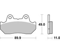 sbs 542HS Kit pastiglie freni