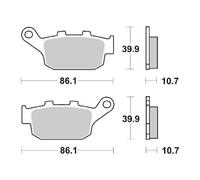 PASTIGLIE FRENO SBS 614 HF YAMAHA XJ 6 F (RG198 RG19M) (1CW) 600 2010 2011