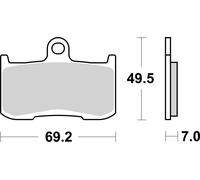 sbs 782HS Kit pastiglie freni
