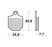 SET 4 PASTIGLIE FRENO ANTERIORE RACING SBS 843 DC DUAL CARBON KTM SMR 4T 450