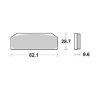Sbs Dual Hi-tech Racing 845dc Carbon Organic Brake Pads Oro