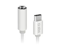 SBS TEINTJACKTYCFMW cavo per cellulare Bianco 0,09 m 3.5mm USB C