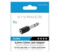 Sbs - Adattatore Audio Jack 6,3 Mm M - Jack 3,5 Mm F-nero SBS