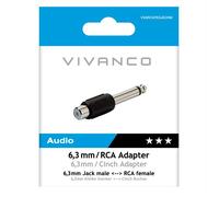 Sbs - Adattatore Audio Rca F A Adattatore Jack 6,3 Mm M-nero SBS