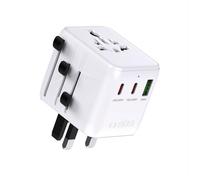 Sbs - Adattatore Da Viaggio Universale + Usb + 2x Type-c-bianco SBS