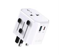 Sbs - Adattatore Da Viaggio Universale + Usb + Type-c-bianco SBS