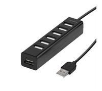 Vivanco VVITHUB20USB7IN1OUT hub di interfaccia USB 2.0 Type-A Nero