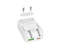 Caricatore da parete SBS Flexi con presa EU integrata, 1xUSB-A AFC18W + 1