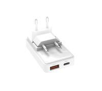 Caricatore da parete SBS Flexi con presa EU integrata, 1xUSB-A AFC18W + 1