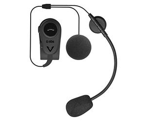 SBS Auricolare mono da casco wireless multipoint con microfono regolabile e tasto di risposta/fine chiamata, certificato IPX4