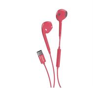 Music Hero auricolari a filo USB-C, cuffiette USB-C, comandi integrati, microfono, semi in-ear, rosa