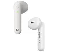 SBS - Cuffie Bluetooth senza fili in ear, cuffie wireless con durata di 2,5 ore, microfono e inclusa scatola di ricarica, cuffie twin buds adatte per Apple iPhone, colore: bianco