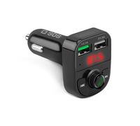 SBS Caricabatterie Auto 15W con Trasmettitore FM Bluetooth, Radio, Vivavoce, MP3, Lettore Audio, Display LCD, Comandi Integrati, Ricarica Rapida, Adaptive Fast Charge (AFC), USB 3.1, Presa 12V, Nero