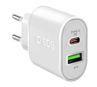 Sbs Wall Charger Caricabatterie 1xUsb-A + 1xUsb-C 20W Tetrpd20w Caricabatterie C