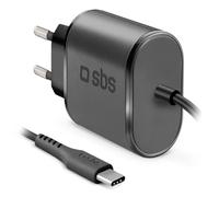 SBS Caricatore USB C da parete e ciabatta multipresa, caricabatterie portatile da 12W per cellulari Samsung, Oppo, Xiaomi, Huawei, Motorola, Asus, LG, Nokia, cavo 1m
