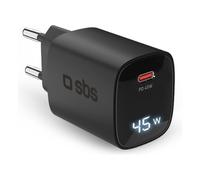 Sbs Caricabatterie USB Type-C LCD WALL CHARGER Black